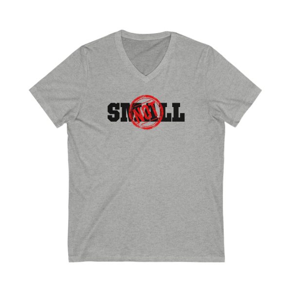 Not Small - Unisex Jersey Short Sleeve V-Neck Tee - Image 4