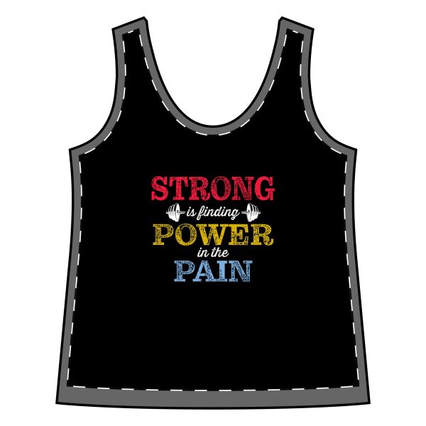 Strong is Finding Power in the Pain - Women's Sporty Racerback Tank - Image 3