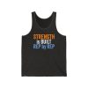Strength is Built Rep by Rep - Unisex Jersey Tank - Image 2