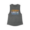 Strength is Built not Wished For  - Women's Flowy Scoop Muscle Tank - Image 2