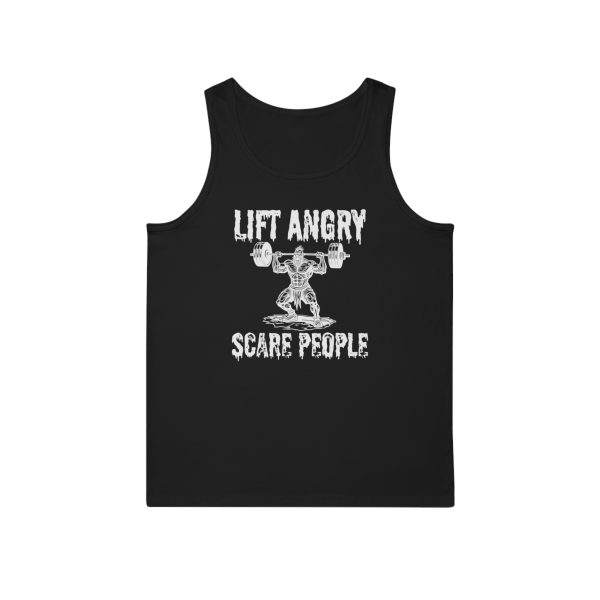 Lift Angry, Scare People. - Unisex Softstyle™ Tank Top - Image 2
