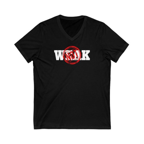 Not Weak - Unisex Jersey Short Sleeve V-Neck Tee - Image 3