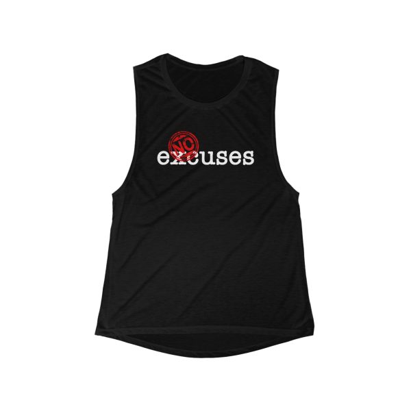 No Excuses - Women's Flowy Scoop Muscle Tank