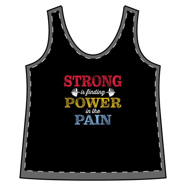 Strong is Finding Power in the Pain - Women's Sporty Racerback Tank - Image 4