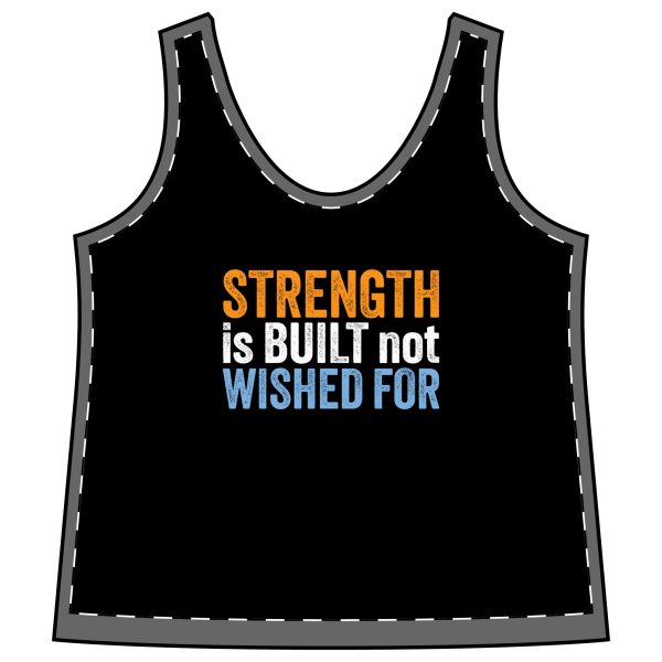 Strength is Built not Wished For - Women's Sporty Racerback Tank - Image 5