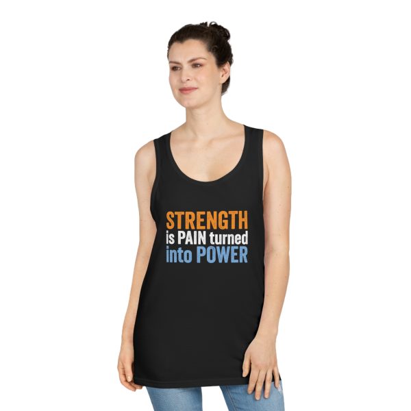 Strength is Pain Turned into Power - Unisex Softstyle™ Tank Top - Image 4