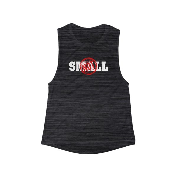 Not Small - Women's Flowy Scoop Muscle Tank - Image 4