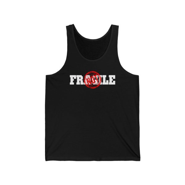 Not Fragile - Unisex Jersey Tank - Image 3