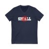 Not Small - Unisex Jersey Short Sleeve V-Neck Tee - Image 5