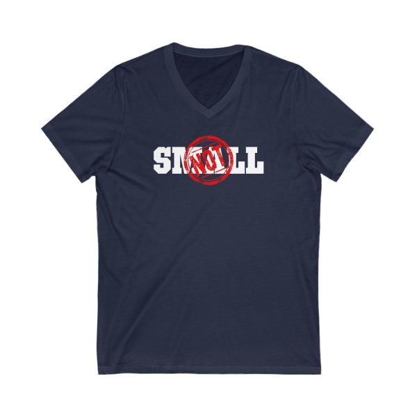 Not Small - Unisex Jersey Short Sleeve V-Neck Tee - Image 5