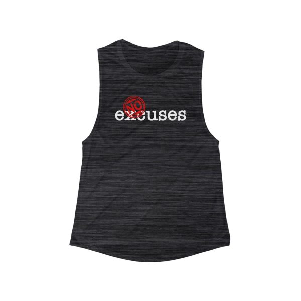 No Excuses - Women's Flowy Scoop Muscle Tank - Image 4