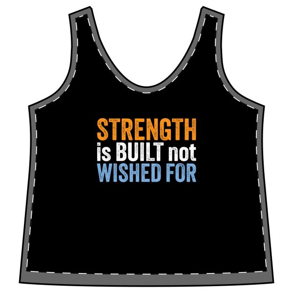 Strength is Built not Wished For - Women's Sporty Racerback Tank - Image 6