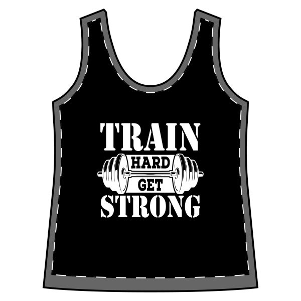 Train Hard, Get Strong - Women's Sporty Racerback Tank