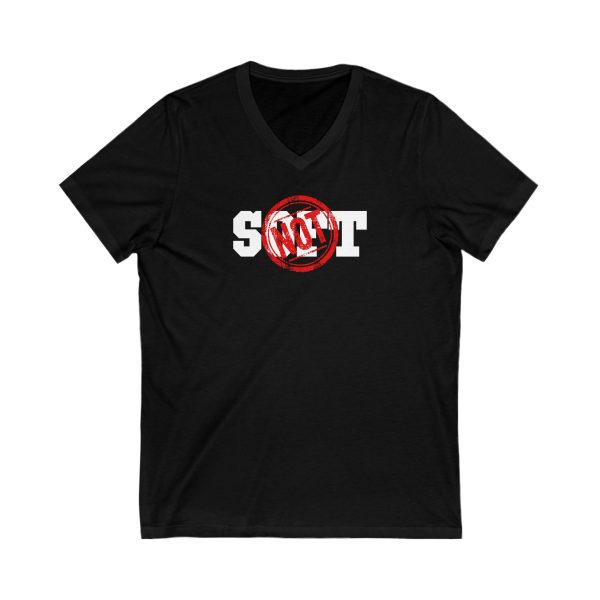 Not Soft - Unisex Jersey Short Sleeve V-Neck Tee - Image 3