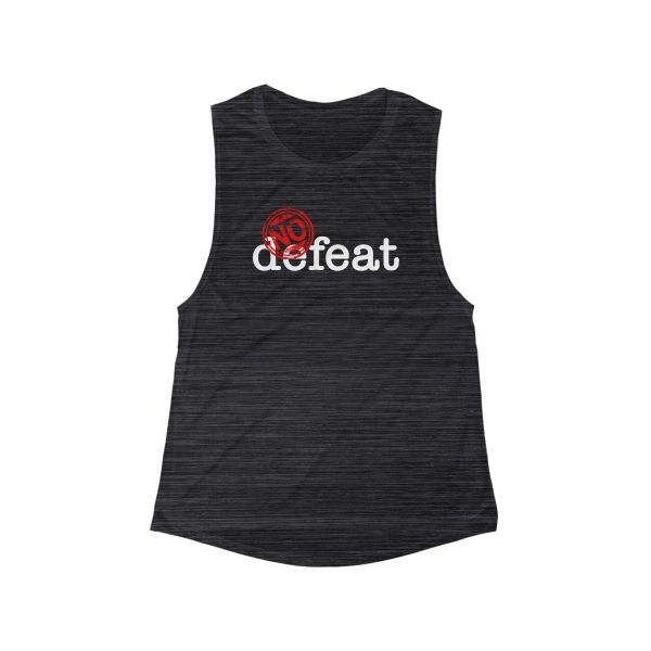 No Defeat - Women's Flowy Scoop Muscle Tank - Image 4