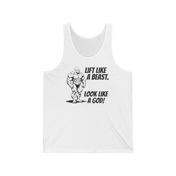 Lift Like a Beast. Look Like a God. - Unisex Jersey Tank