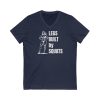 Legs Built By Squats - Unisex Jersey Short Sleeve V-Neck Tee - Image 5
