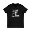 Legs Built By Squats - Unisex Jersey Short Sleeve V-Neck Tee - Image 3