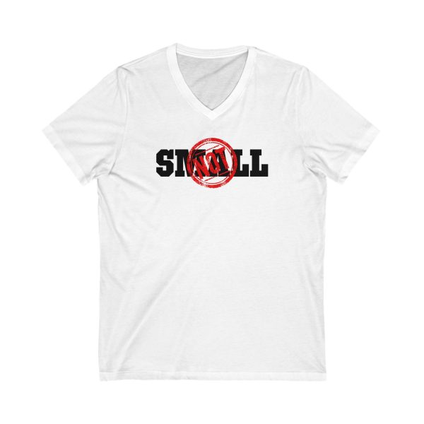 Not Small - Unisex Jersey Short Sleeve V-Neck Tee