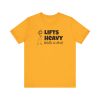 Lifts Heavy, Walks in Heels - Unisex Jersey Short Sleeve Tee - Image 6