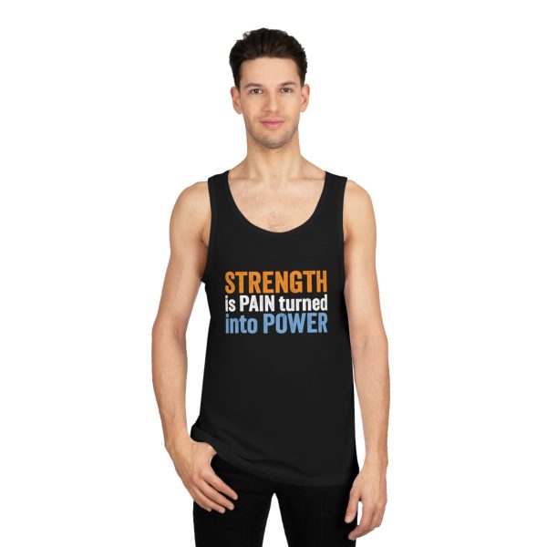 Strength is Pain Turned into Power - Unisex Softstyle™ Tank Top - Image 3