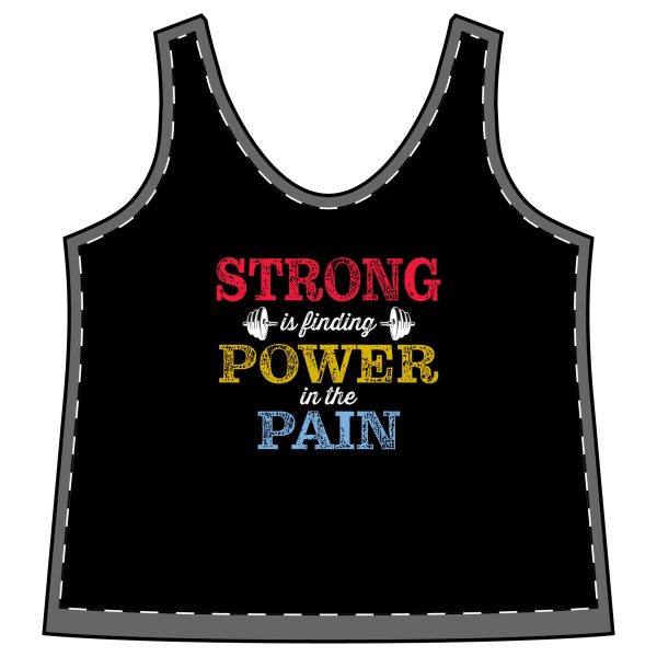 Strong is Finding Power in the Pain - Women's Sporty Racerback Tank - Image 6
