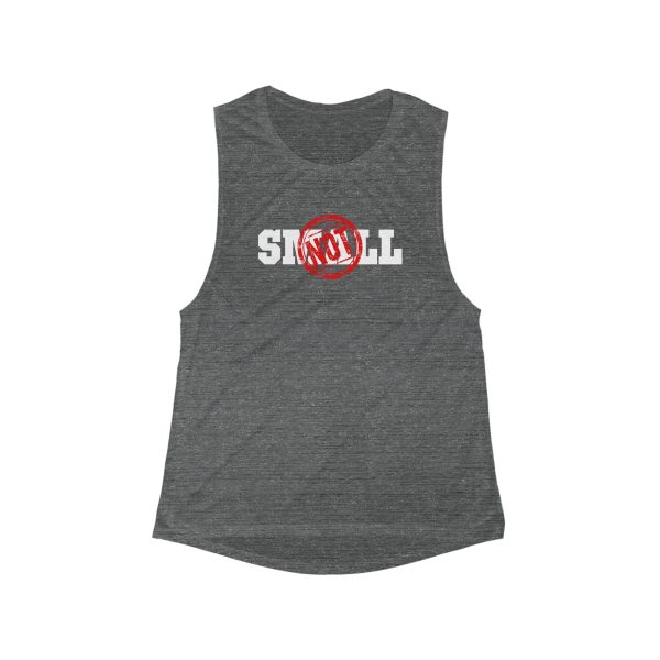 Not Small - Women's Flowy Scoop Muscle Tank - Image 3