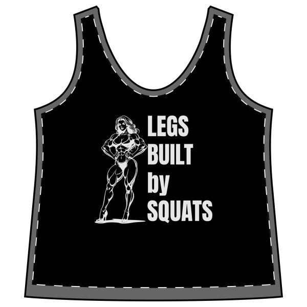 Legs Built By Squats - Women's Sporty Racerback Tank - Image 5