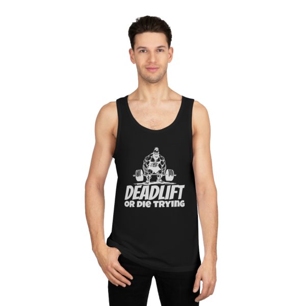 Deadlift or Die Trying. - Unisex Softstyle™ Tank Top - Image 3