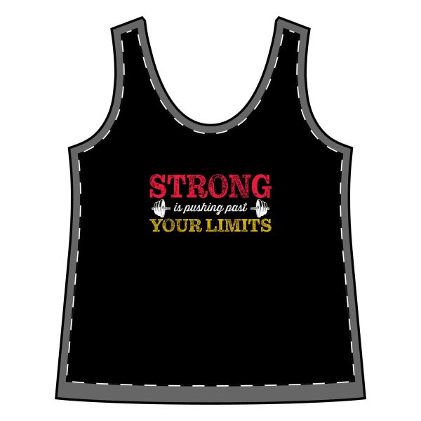 Strong is Pushing Past Your Limits - Women's Sporty Racerback Tank - Image 3