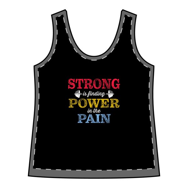 Strong is Finding Power in the Pain - Women's Sporty Racerback Tank - Image 2