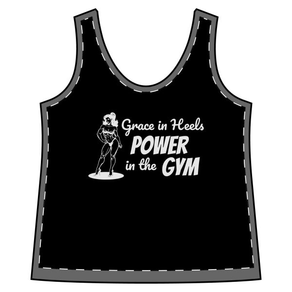 Grace in Heels, Power in the Gym - Women's Sporty Racerback Tank - Image 4
