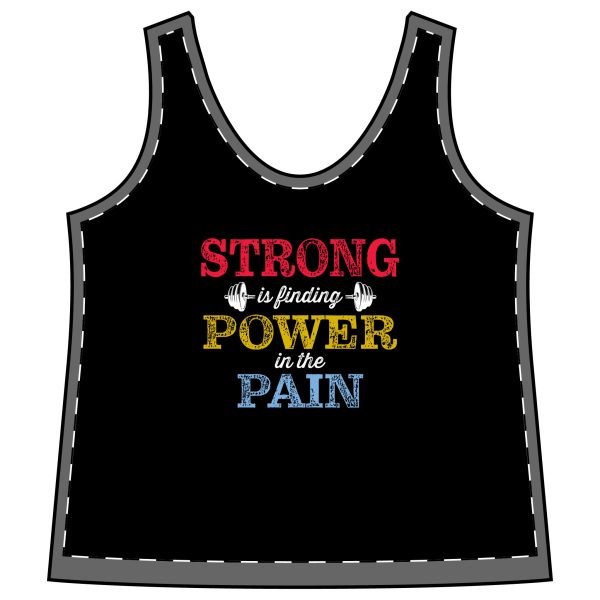 Strong is Finding Power in the Pain - Women's Sporty Racerback Tank - Image 5