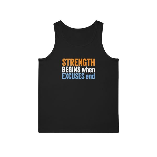 Strength Begins when Excuses End  - Unisex Softstyle™ Tank Top