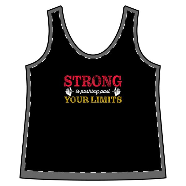 Strong is Pushing Past Your Limits - Women's Sporty Racerback Tank - Image 4
