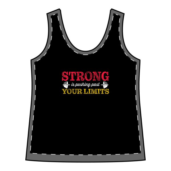 Strong is Pushing Past Your Limits - Women's Sporty Racerback Tank - Image 2