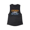 Strength is Built Rep by Rep - Women's Flowy Scoop Muscle Tank - Image 3