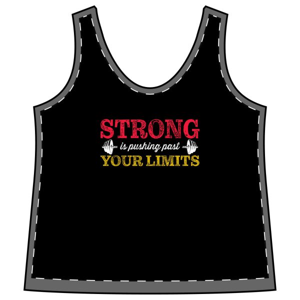 Strong is Pushing Past Your Limits - Women's Sporty Racerback Tank - Image 5