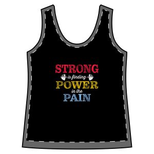 Strong is Finding Power in the Pain - Women's Sporty Racerback Tank