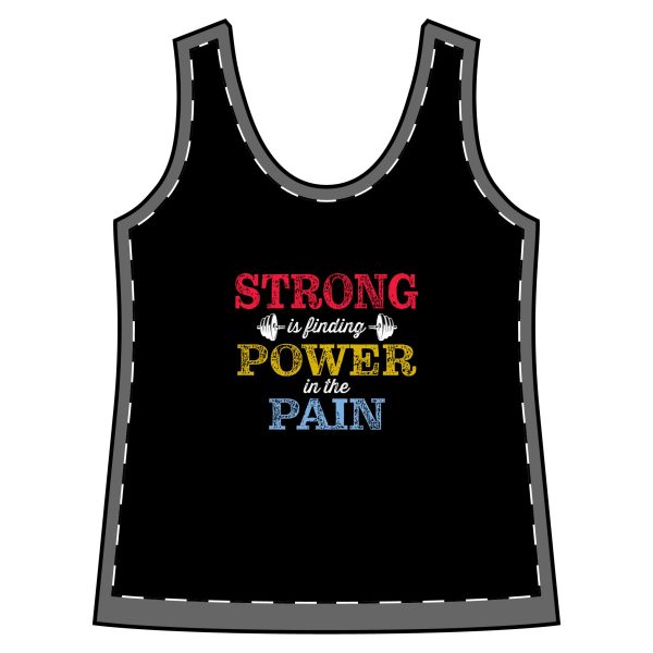 Strong is Finding Power in the Pain - Women's Sporty Racerback Tank