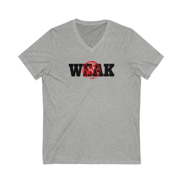 Not Weak - Unisex Jersey Short Sleeve V-Neck Tee - Image 4