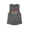 Strong is Never Backing Down - Women's Flowy Scoop Muscle Tank - Image 2
